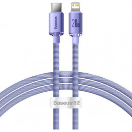   Baseus Crystal Shine Series Fast Charging Data Cable Type-C to Lightning 1.2m Purple (CAJY000205)