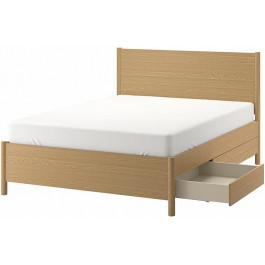 IKEA TONSTAD Каркас з ящиками дубовий шпон 160х200 (404.891.35)