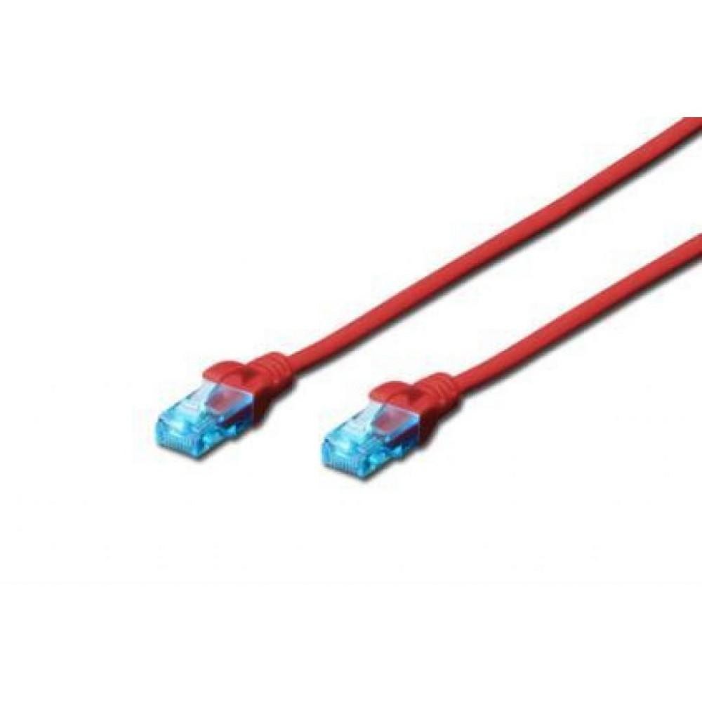 Digitus UTP Cat. 5e AWG 26/7 CCA PVC 5m Red (DK-1512-050/R) - зображення 1