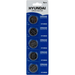   Hyundai Lithium Coin Cell CR2025 5шт/уп (HT7009025)