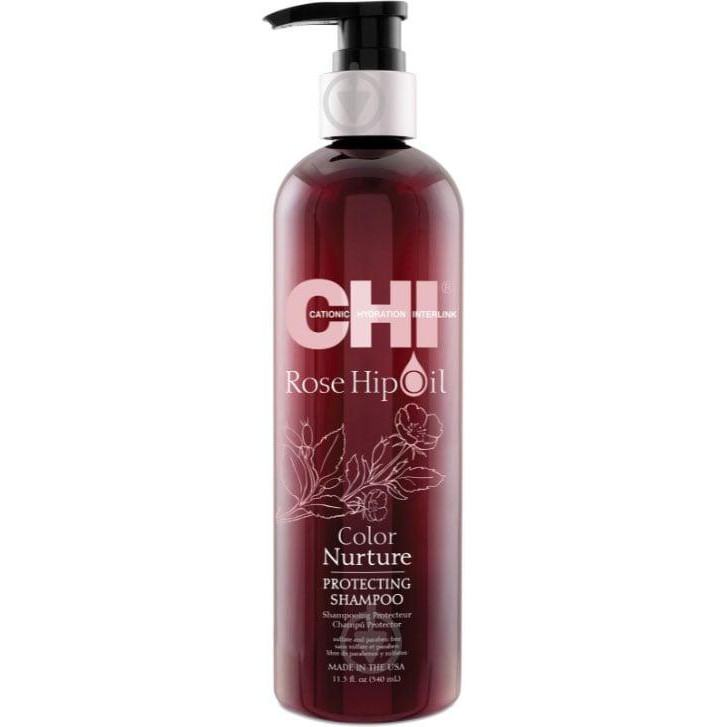 CHI Шампунь с маслом розы и кератином  Rose Hip Oil Shampoo 340 мл (633911772744) - зображення 1