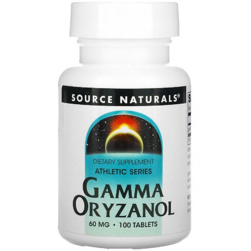 Source Naturals Gamma Oryzanol, 60 mg, 100 Tab - зображення 1