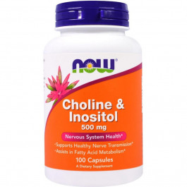   Now Холин с инозитолом (Choline&Inositol) 250 мг/250 мг 100 капсул (00470)