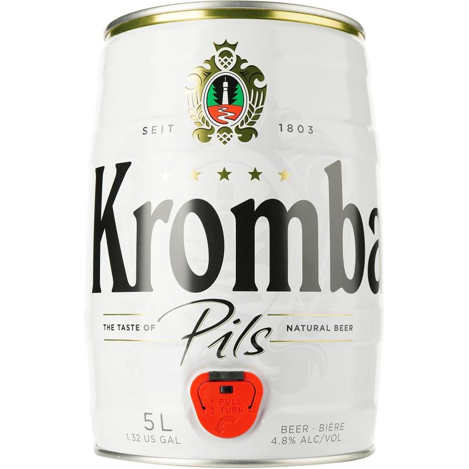 Krombacher Пиво , Pils, mini keg, 5 л (4008287030037) - зображення 1