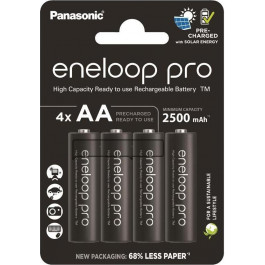   Panasonic Eneloop Pro AA 2500mAh NI-MHx4 (BK-3HCDE/4CP)