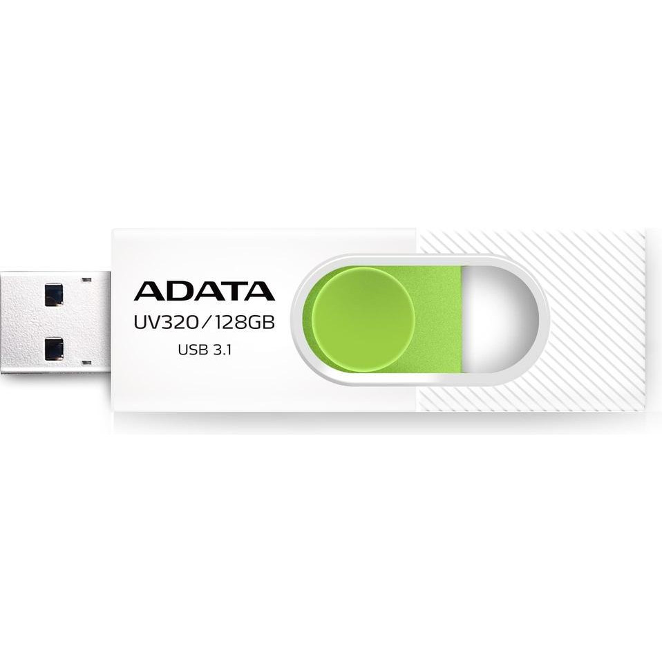 ADATA 128 GB UV320 White/Green (AUV320-128G-RWHGN) - зображення 1