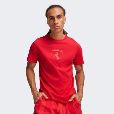 PUMA Червона чоловіча футболка  Ferrari Race Big Shield Tonal 623806/02 - зображення 1