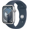 Apple Watch Series 9 GPS + Cellular 45mm Silver Alu. Case w. Storm Blue S. Band - M/L (MRMH3) - зображення 1