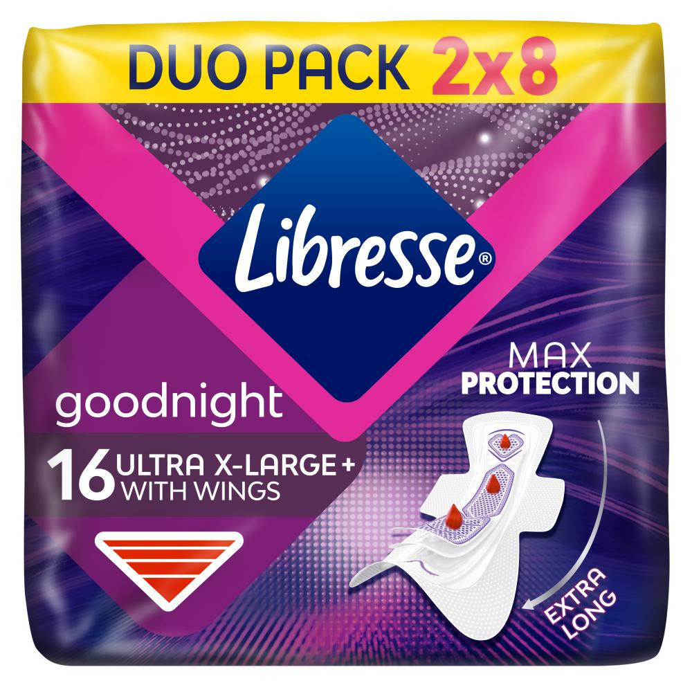 Libresse Гигиенические прокладки  Ultra Goodnight Extra Large 16 шт (7322540984217) - зображення 1