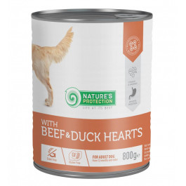   Nature's Protection Beef & Duck Hearts 800 г (KIK45605) (4771317456052)