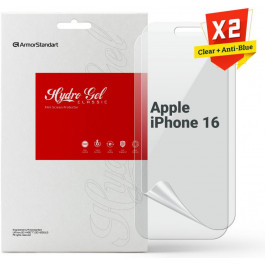   ArmorStandart Плівка захисна  Kit Clear + Anti-Blue Apple iPhone 16 (ARM80681)