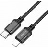 Borofone BX87 Sharp PD charging data cable for iP Black (BX87LPB) - зображення 1