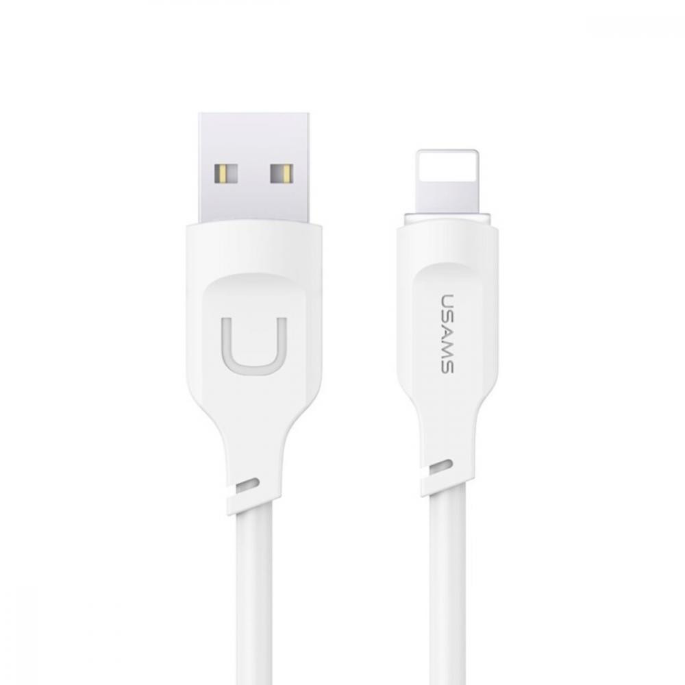 USAMS US-SJ565 Lightning 2.4A Charging & Data Cable Lithe Series 1.2m White (SJ565USB02) - зображення 1