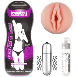 LoveToy Sex In A Can Vibrating Vagina Tunnel Purple (6452LVTOY180)