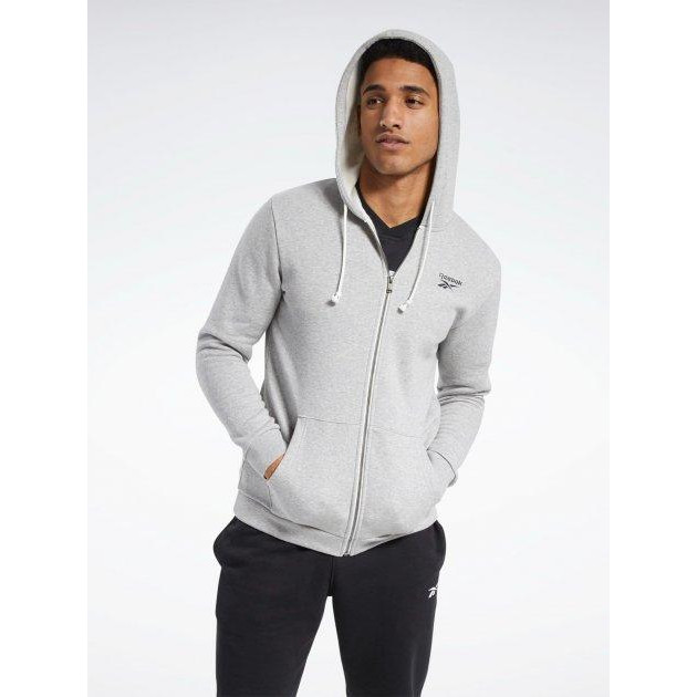 Reebok Толстовка  Te Flc Fz Hoodie FU3242 XS Mgreyh (4062061912865) - зображення 1