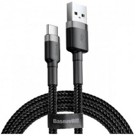   Baseus cafule Cable USB For Type-C 2A 3m Gray+Black (CATKLF-UG1)