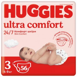   Huggies Ultra Comfort 3, 56 шт