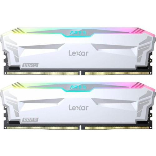 Lexar 32 GB (2x16GB) DDR5 6400 MHz Ares Gaming White RGB (LD5EU016G-R6400GDWA) - зображення 1