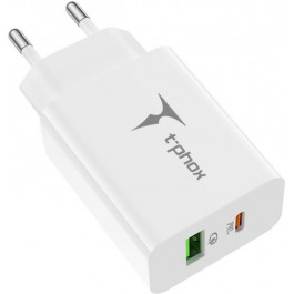   T-PHOX Speedy 20W 2Ports Type-C + USB Charger White