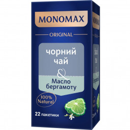   Мономах Чай чорний  з маслом Бергамоту 44 г (22 шт. х 2 г) (4823115402288)