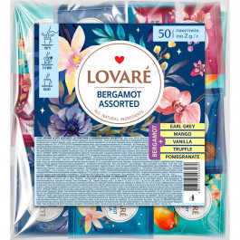   Lovare Чай чорний асорті  Bergamot Assorted 100 г (50 шт. х 2 г) (4823115403469)