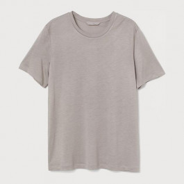   H&M Футболка  XAZ328399CQSX XS Сіра з бежевим (DD8000006266433)