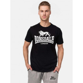   Lonsdale Футболка бавовняна довга чоловіча  119083-1000 S Black (4250206872505)