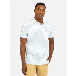   U.S. Polo Assn Поло довге чоловіче  11D259-1O00A(SURF BLUE HEATHER) L Блакитний/Білий (11D259-1O00A(SURF BLUE HEATH