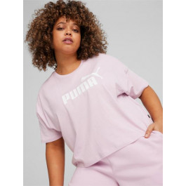   PUMA Футболка бавовняна коротка жіноча  ESS Cropped Logo Tee 58686660 XXS Grape Mist (4099685532261)