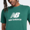 New Balance Зелена чоловіча футболка  Tee Essentials Logo nblMT41502NWG S зелений - зображення 4