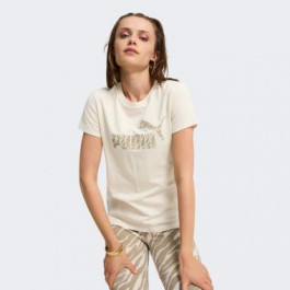   PUMA Бежева жіноча футболка  ESS+ ANIMAL Tee 681490/87 XS бежевий