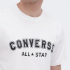 Converse Біла чоловіча футболка  STANDARD FIT ALL STAR SINGLE SCREEN PRINT TEE con10024566-113 XL білий - зображення 4