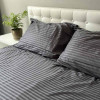 SoundSleep Комплект постільної білизни  Сімейний 2 x 160х220 см Stripe Dark Grey сатин-страйп темно-сірий (9424 - зображення 8