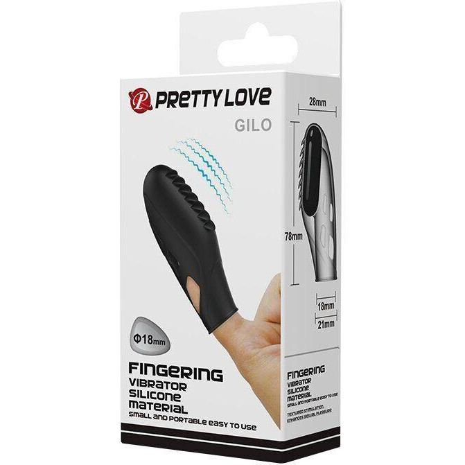 Pretty Love Gilo Finger Vibrator Black (6603BI0803) - зображення 1