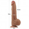 LoveToy Sliding-Skin Dual Layer Dong 11.5" Brown (6452LVTOY938) - зображення 3