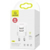 USAMS US-CC080 T20 Dual USB Round Travel Charger White (CC80TC01) - зображення 3