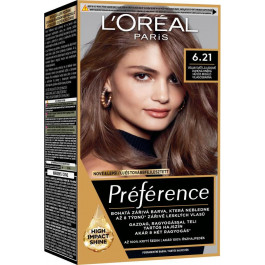 L'Oreal Paris Краска для волос L’ Recital Preference 6.21 Риволи перламутровый светло-каштановый (3600523018284)