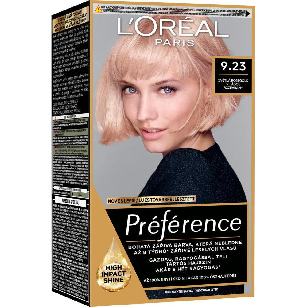 L'Oreal Paris Краска для волос L’ Recital Preference 9.23 Розовая платина (3600523577613) - зображення 1