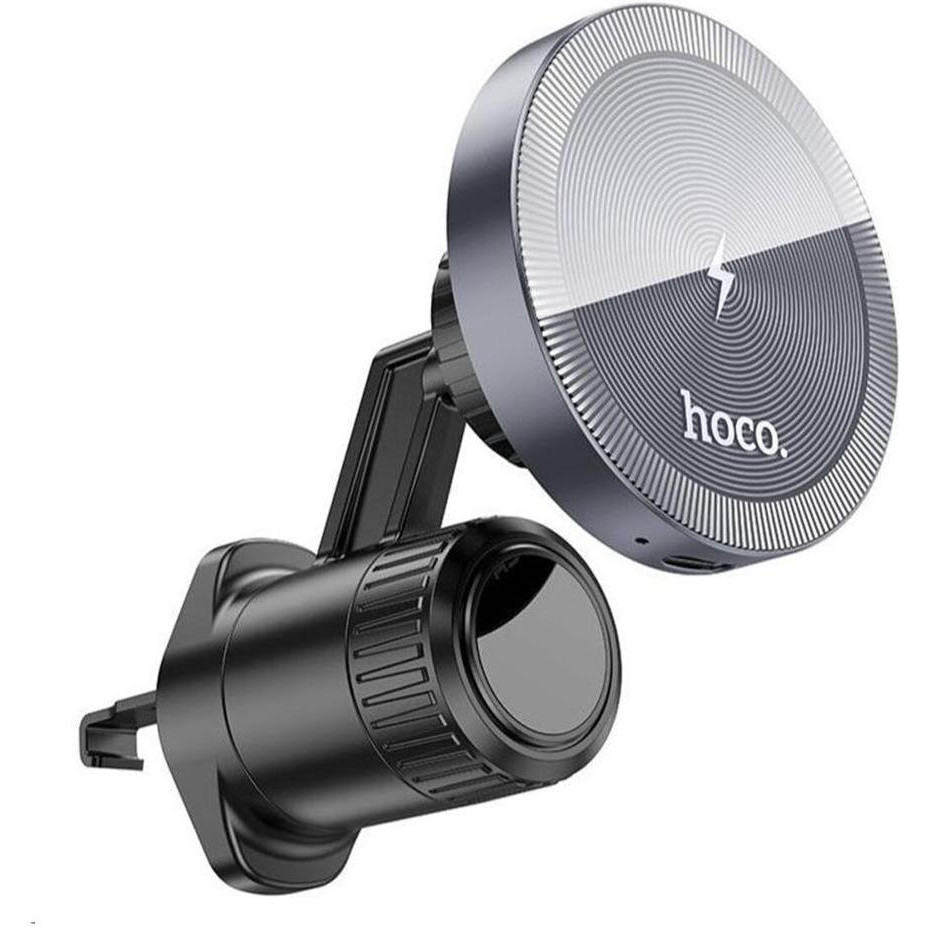 Hoco HW6 Vision Metal Magnetic Wireless Black - зображення 1