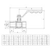 ITAL Кран кульовий  PN40 1 1/4" вн.-зов., ручка, нікель (IB120441) - зображення 5