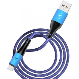   SkyDolphin S49T LED Aluminium Alloy USB to USB Type-C 1m Blue (USB-000568)