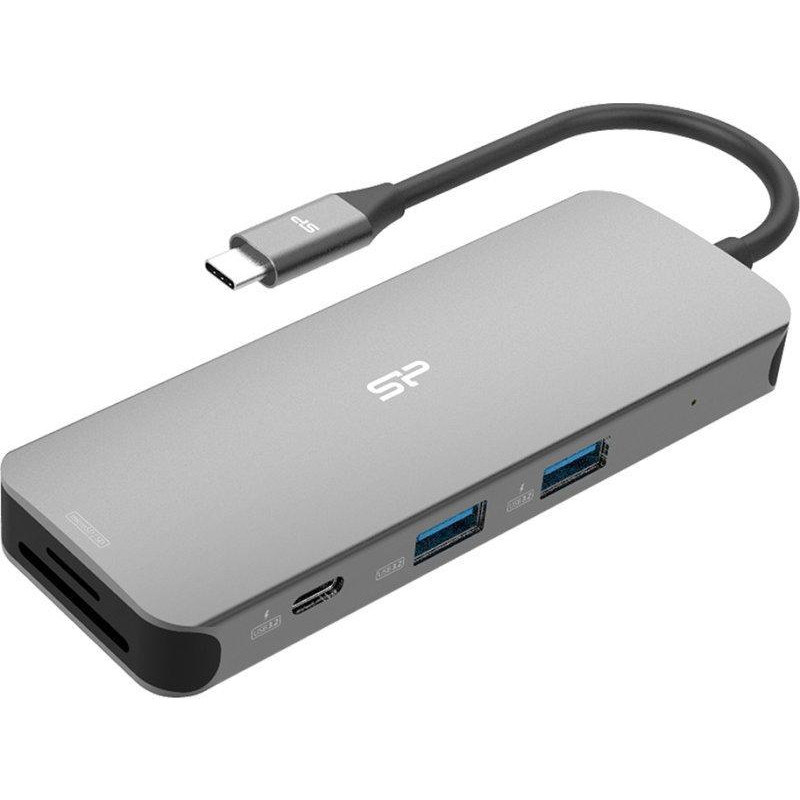 Silicon Power SR30 8-in-1 USB-C Docking Station (SPU3C08DOCSR300G) - зображення 1