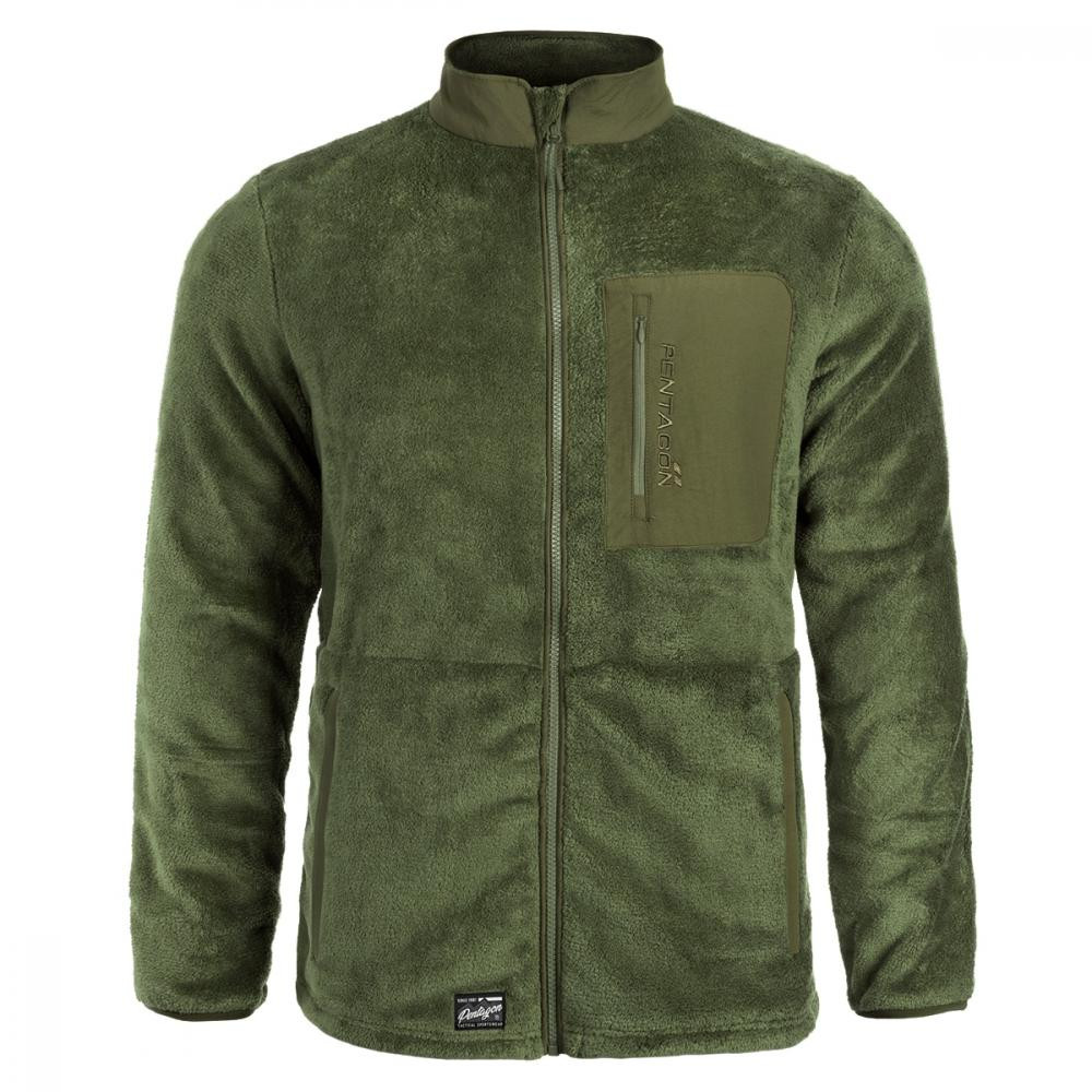 Pentagon Фліс Пентагону Grizzly Full Zip Camo Green XXL - зображення 1