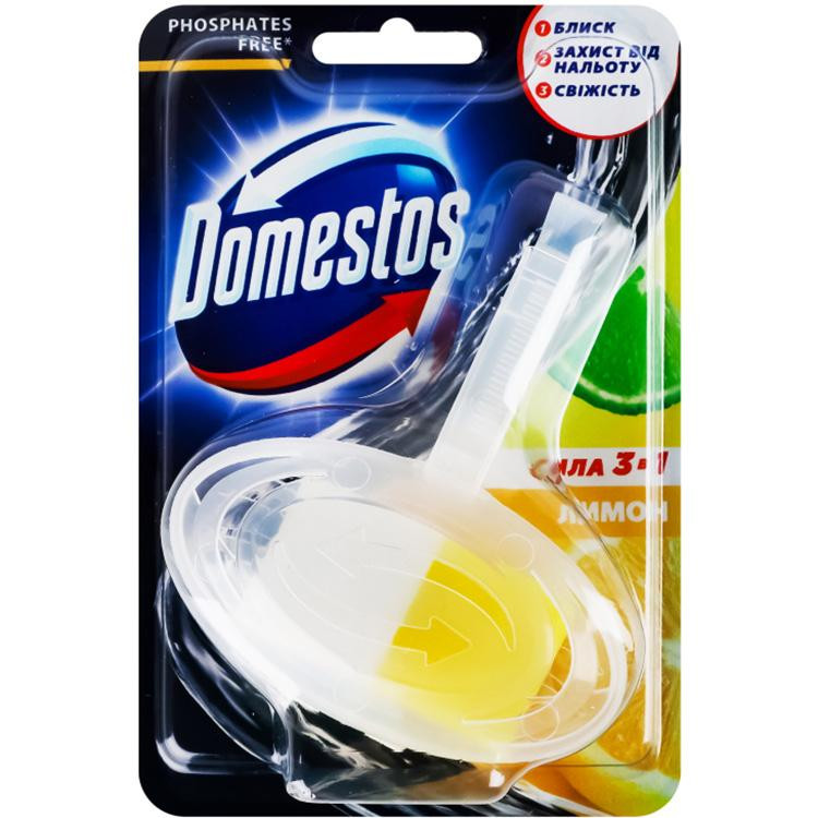 Domestos Блок з очисним засобом  3 в 1 Лимон 35 г 64306151 (8720182778727) - зображення 1