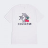 Converse Біла жіноча футболка  CHERRY STAR CHEVRON INFILL TEE con10026042-102 - зображення 3