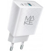 MakeFuture 20W PD+QC White (MCW-324PWH) - зображення 1