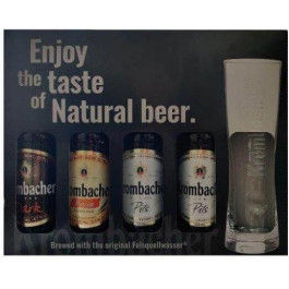   Krombacher Пиво  Weiz0,33+Dark0,33+Pils2*0,33+келих, 1 шт (4008287038033)