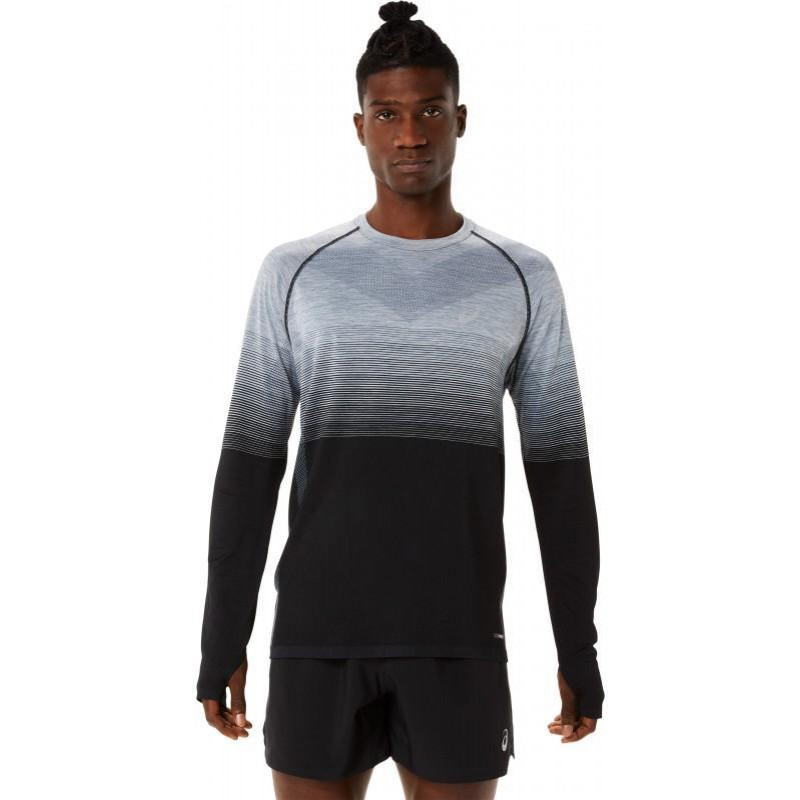 Asics Рашгард  Seamless Ls Top 2011C394-002 XL Чорний із сірим (4550455714497) - зображення 1