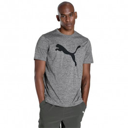   PUMA Футболка спортивна train fav heather cat tee (522352-53) S Сірий, Чорний