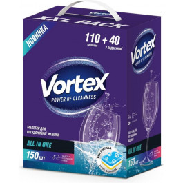   Vortex Таблетки для посудомоечных машин All in 1 150 шт (4823071629828)